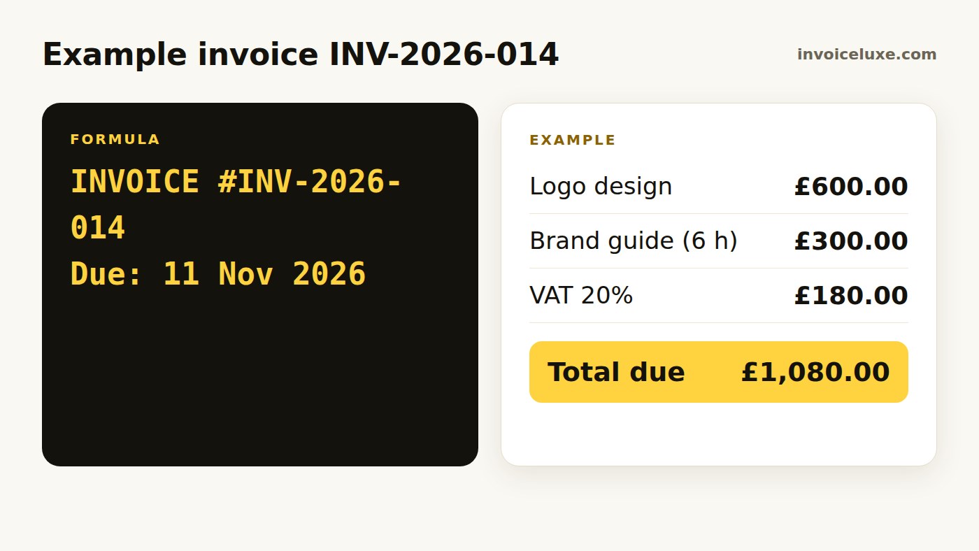 Simple freelancer invoice template